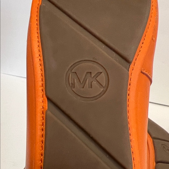 Michael Michael Kors Orange Leather Loafers Flats Shoes Size 9.5 - Picture 11 of 14